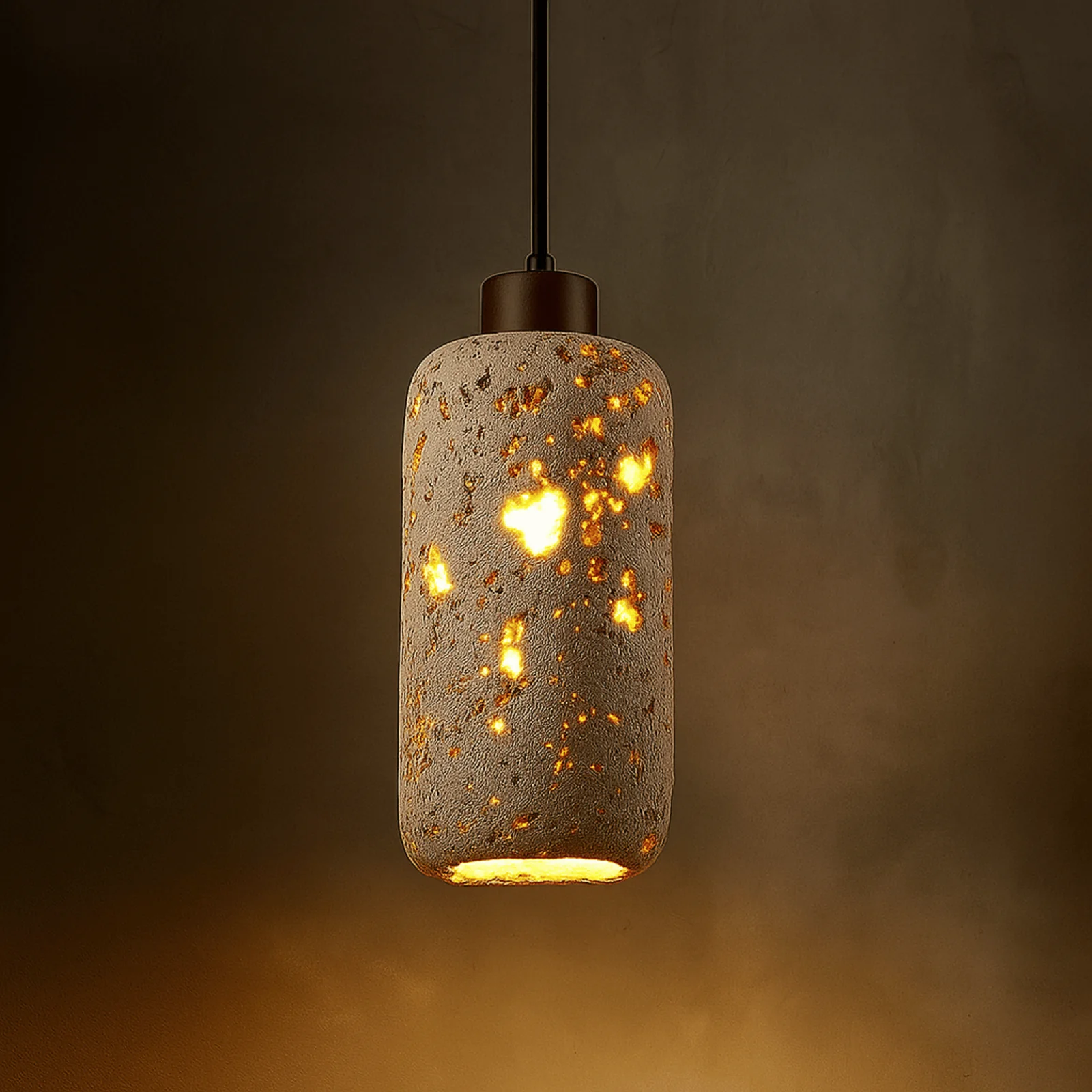 Fjella Travertine Pendant Light for Nordic Homes, Ceiling Fixtures, Stone Japandi