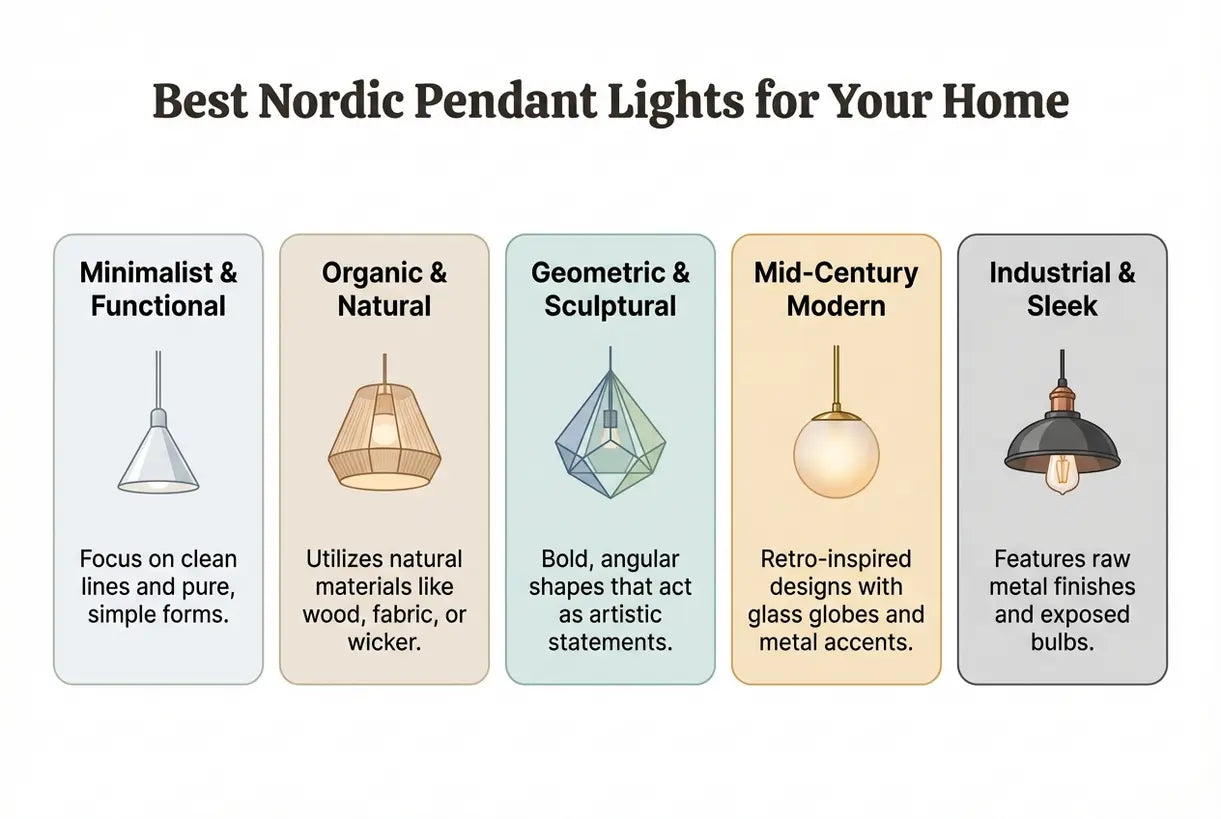 De beste Scandinavische hanglampen voor je huis - infographic