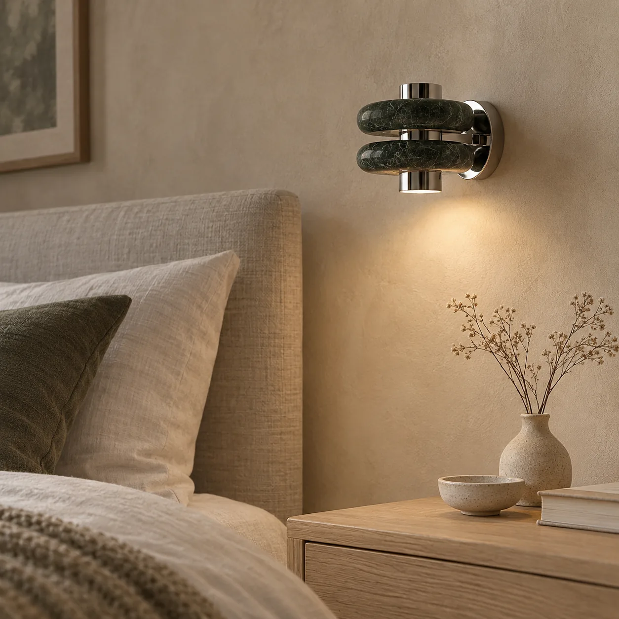 Grenvid Groen Marmer LED Wandlamp Scandinavisch Design