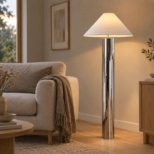 Glödra Sculpturale Roestvrijstalen Vloerlamp