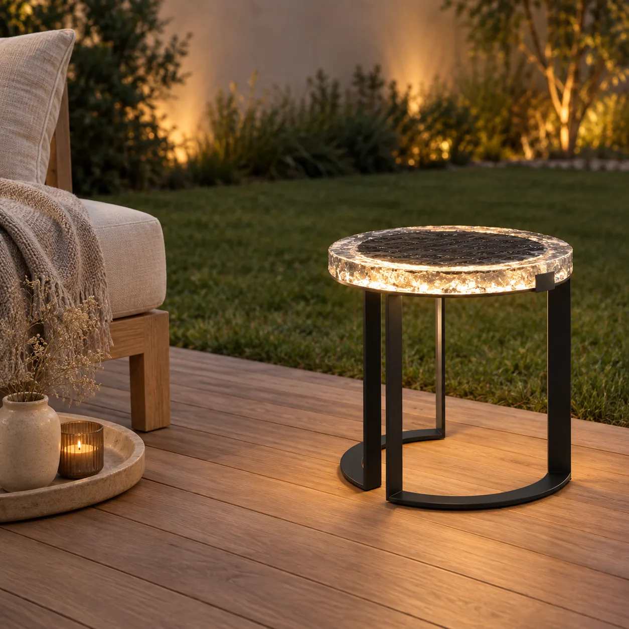 Solkveld Op Zonne-energie Werkende LED Buiten Tuintafel