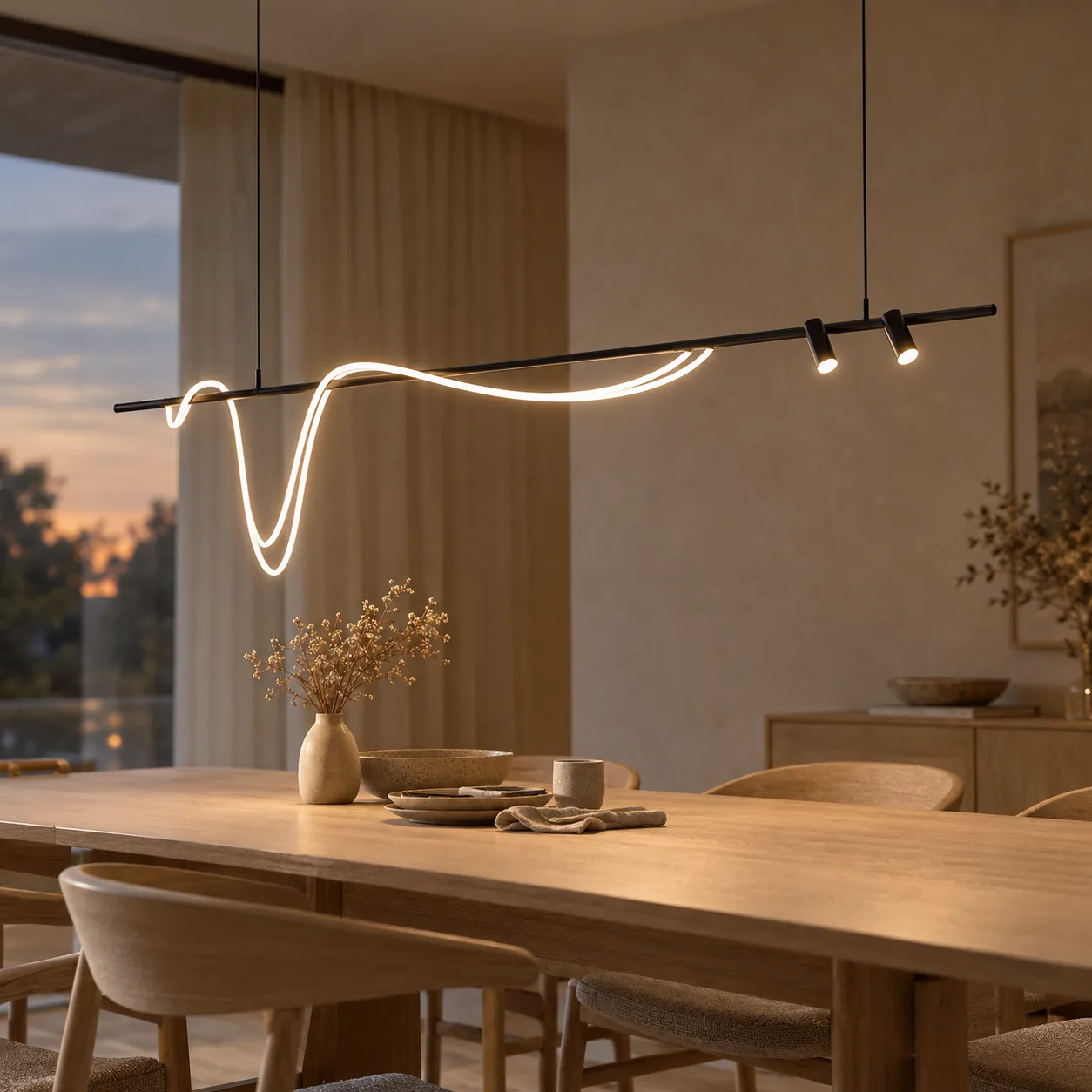 Linne Dimbaar LED Lineair Hanglamp
