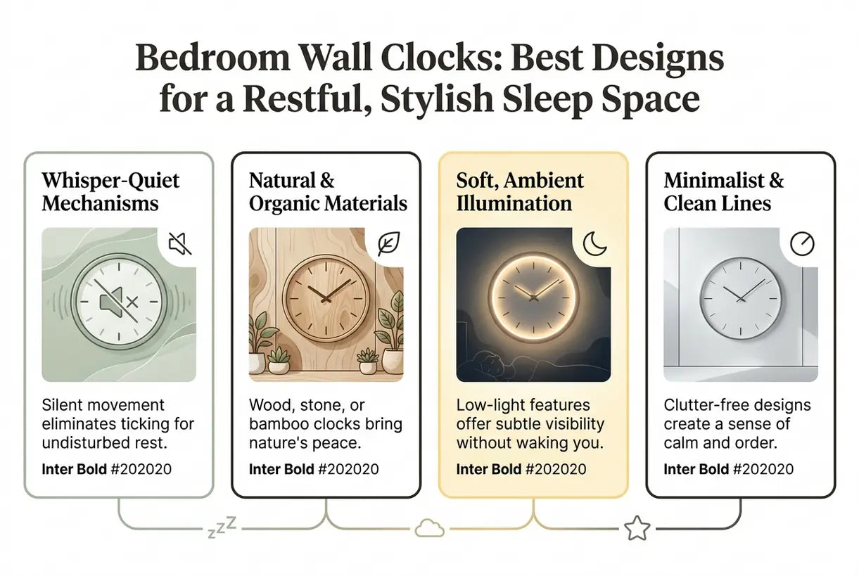 Bedroom Wall Clocks: Best Designs for a Restful, Stylish Sleep Space - infographic
