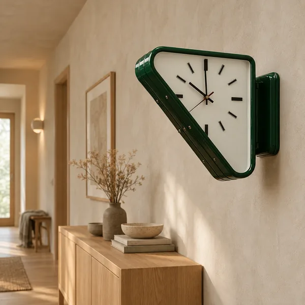 Tvilling Dubbelzijdige Geometrische Metalen Wandklok