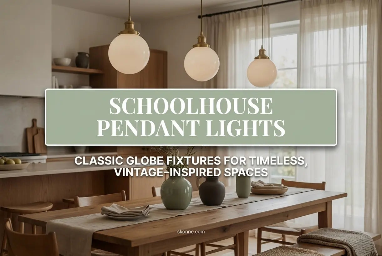 Schoolhouse hanglampen: Klassieke bolarmaturen voor tijdloze, vintage-geïnspireerde ruimtes