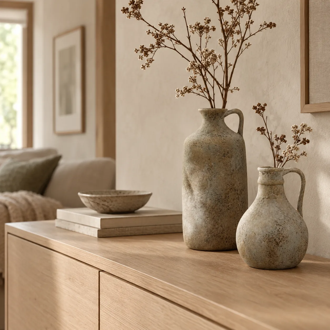 Kvista handgemaakte keramische vaas voor Scandinavische decoratie