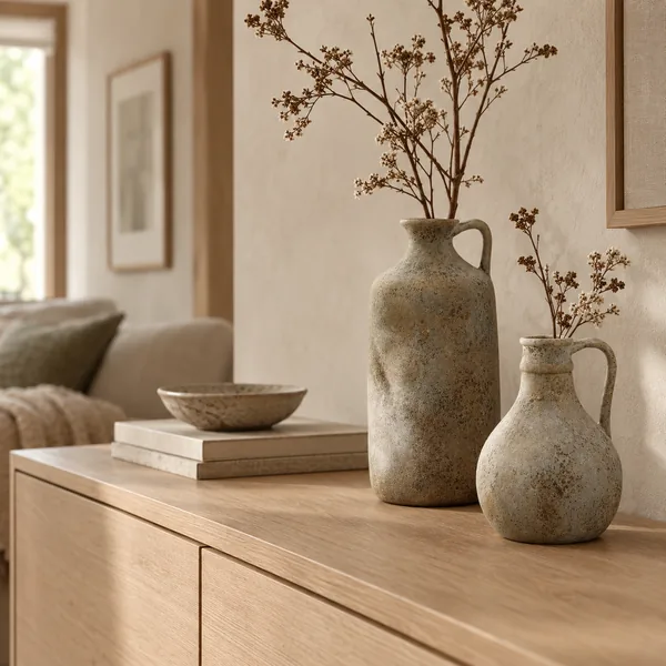 Kvista handgemaakte keramische vaas voor Scandinavische decoratie