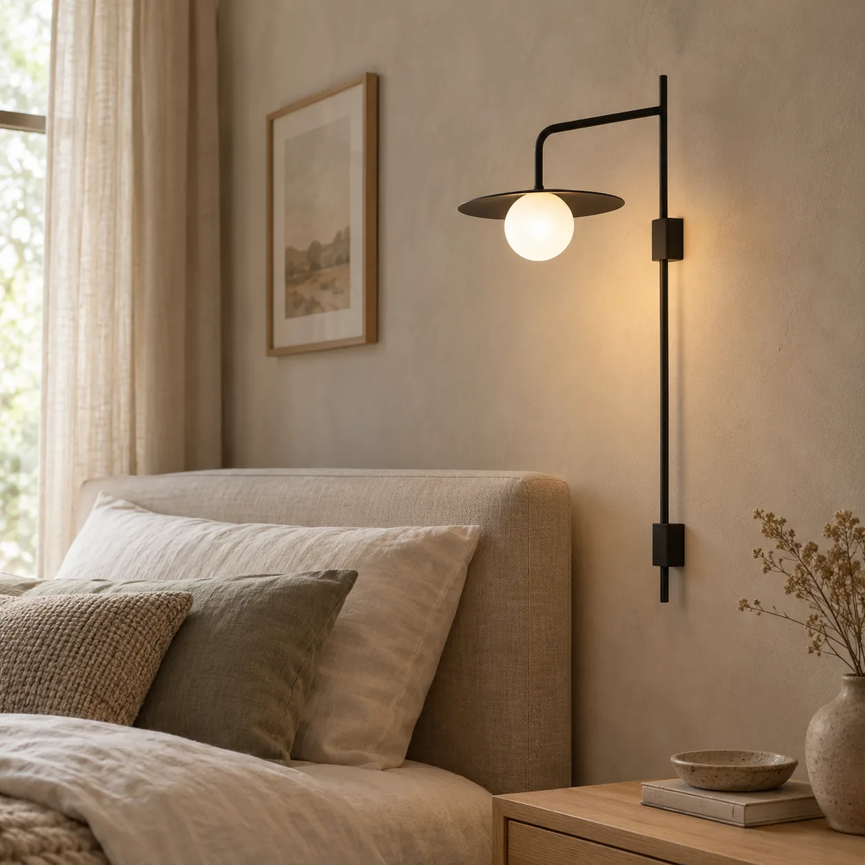 Solvik Dimbaar Matglazen LED-wandlamp