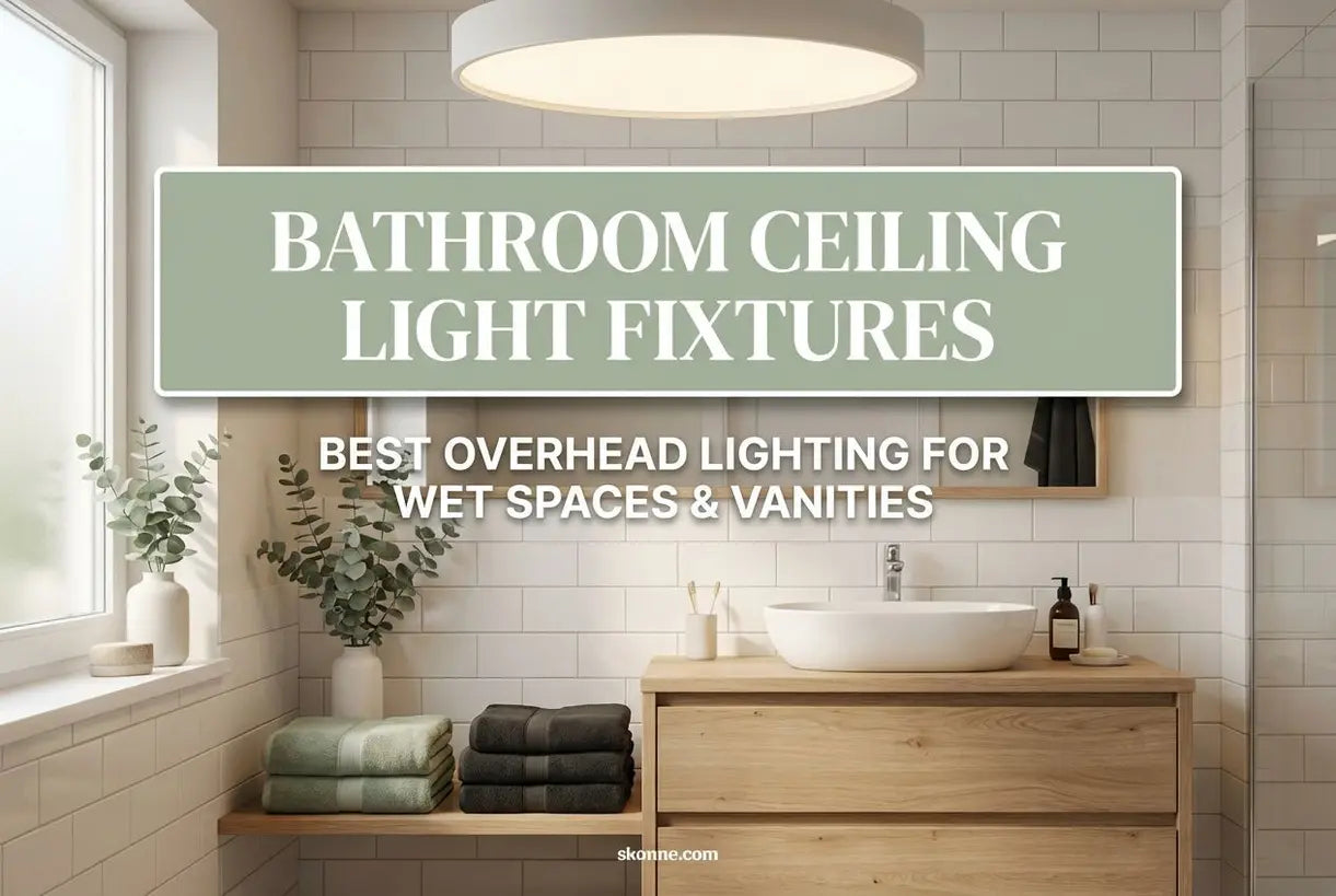 Badkamerplafondverlichting: Beste bovenlicht voor natte ruimtes en make-uptafels