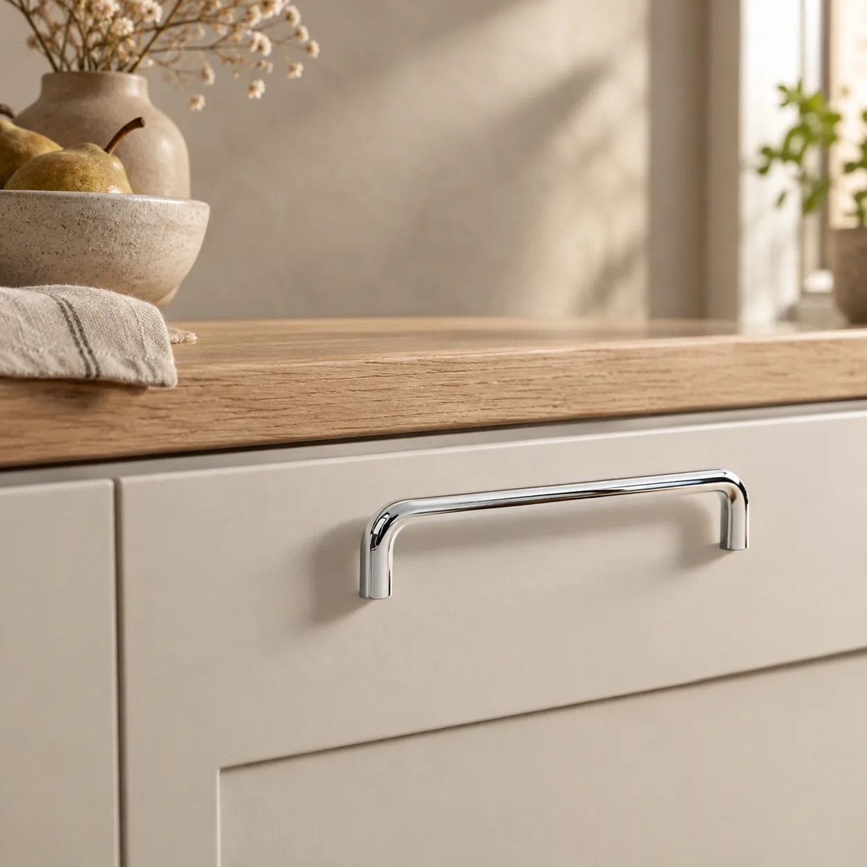 Lysbar Schubladengriff aus versilbertem Messing