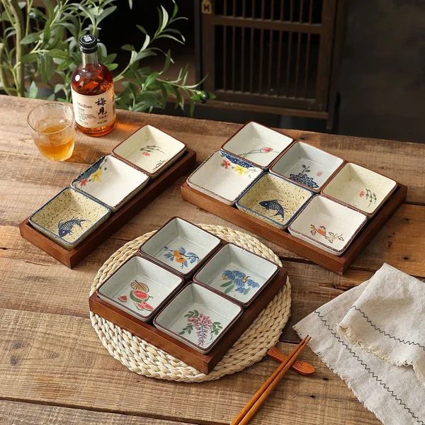 Torvid Japanese Ceramic Dipping Dishes Set of 4