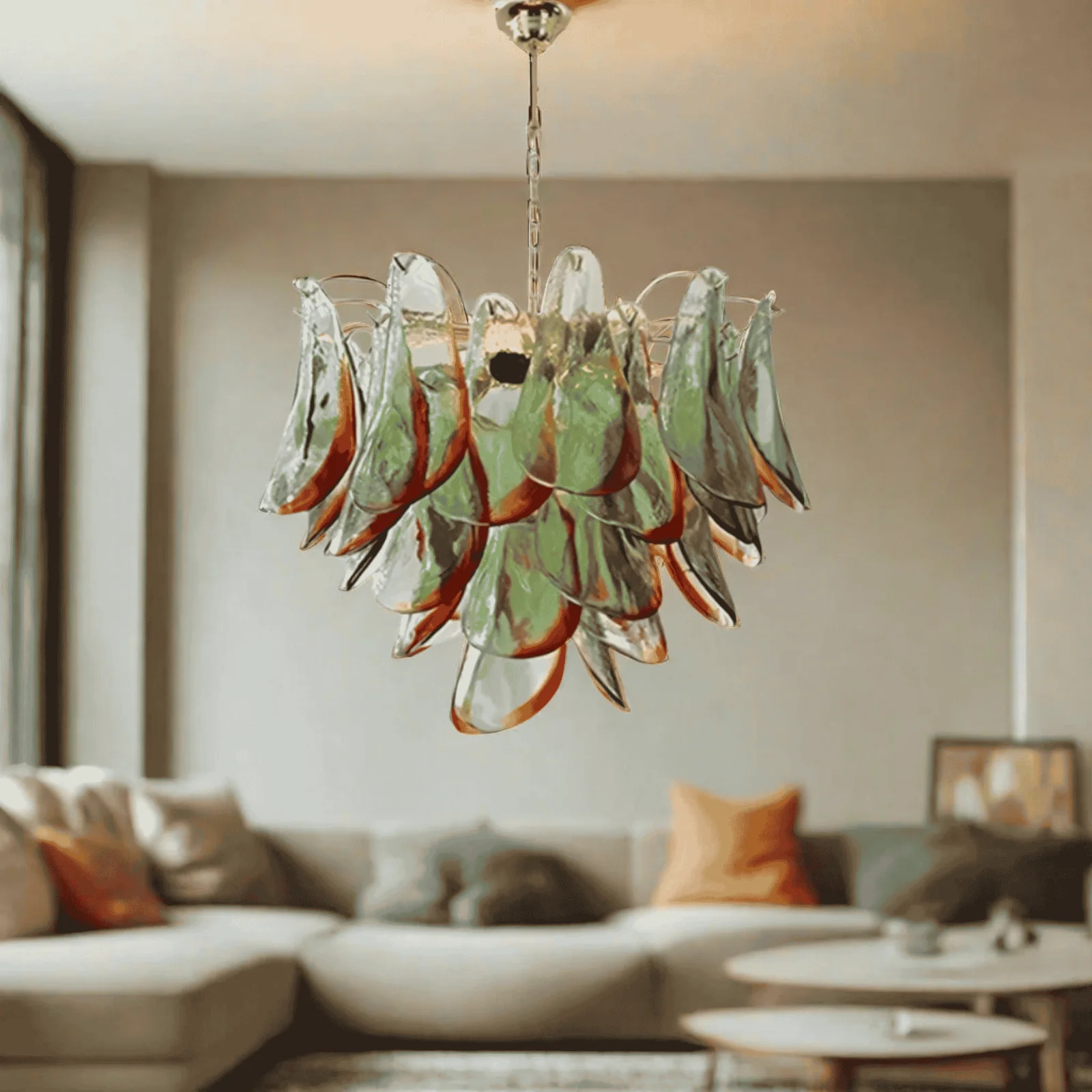 Nordic K9 Crystal Glass Chandelier with Gold Frame, Chandeliers, Klarglod Dimmable