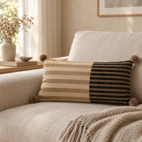 Frilla Fluweel Pom Pom Decoratief Nekrolkussen