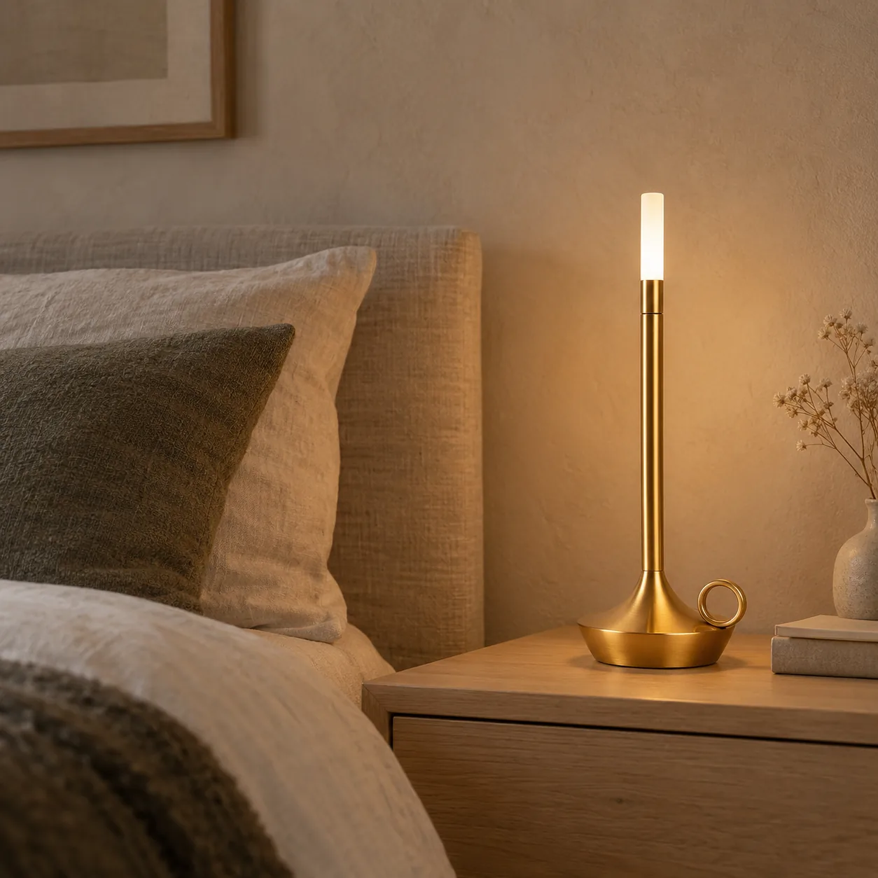 Kveldra Oplaadbare LED-tafellamp met kaarslichteffect