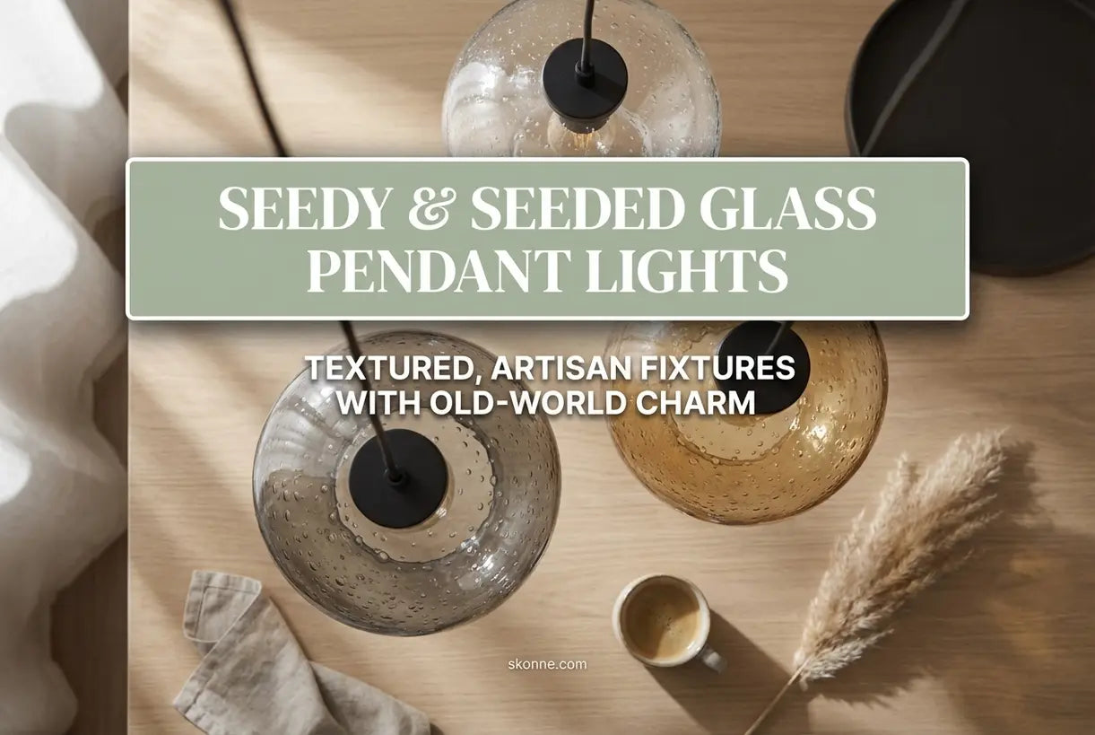 Hanglampen van Seedy & Seeded glas: Gebeitelde, ambachtelijke armaturen met ouderwetse charme