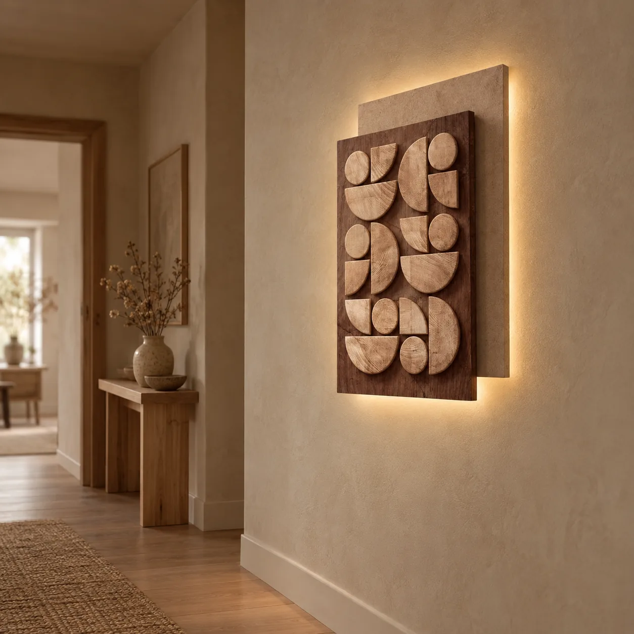 Skogmal Nordic Houten Muurdecoratie Sfeervolle Wandlamp