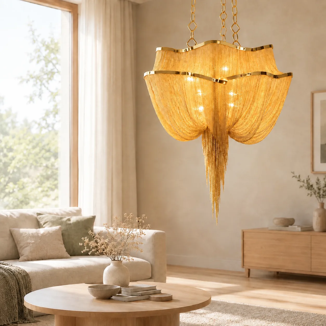 Flovre Gold Tweelaagse Europese Retro Kroonluchter
