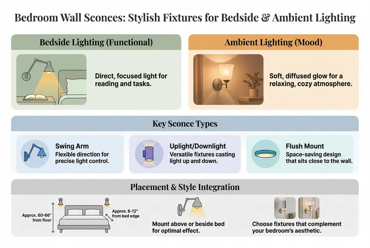 Schlafzimmer-Wandleuchten: Stilvolle Leuchten für Nachttisch- und Ambientebeleuchtung – Infografik
