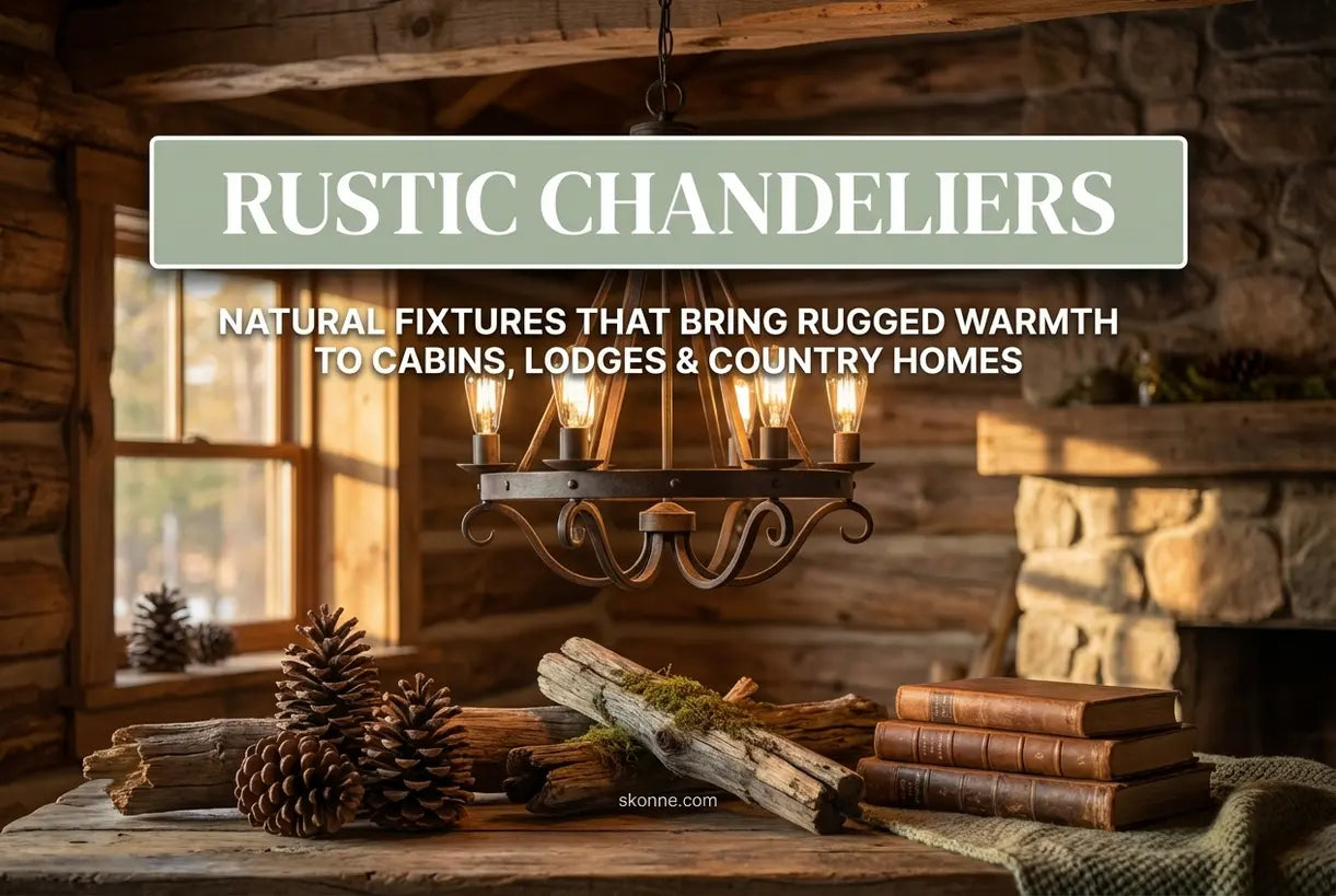 Rustieke Kroonluchters: Robuuste, Natuurlijke Armaturen voor Hutten, Lodges & Landhuizen