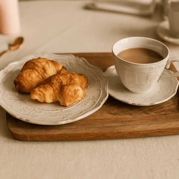 Solvei Handcrafted Ceramic Mug and Saucer Set