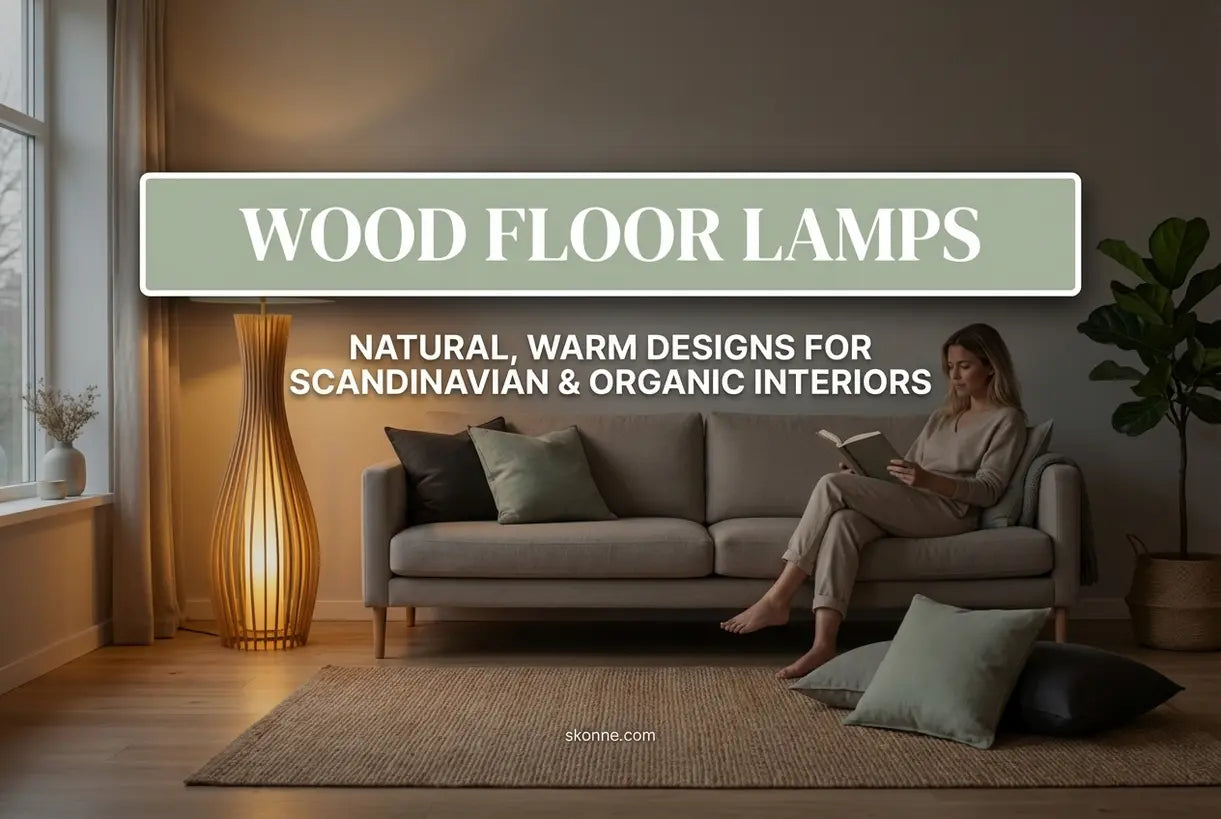 Houten vloerlampen: Natuurlijke, warme ontwerpen voor Scandinavische en organische interieurs