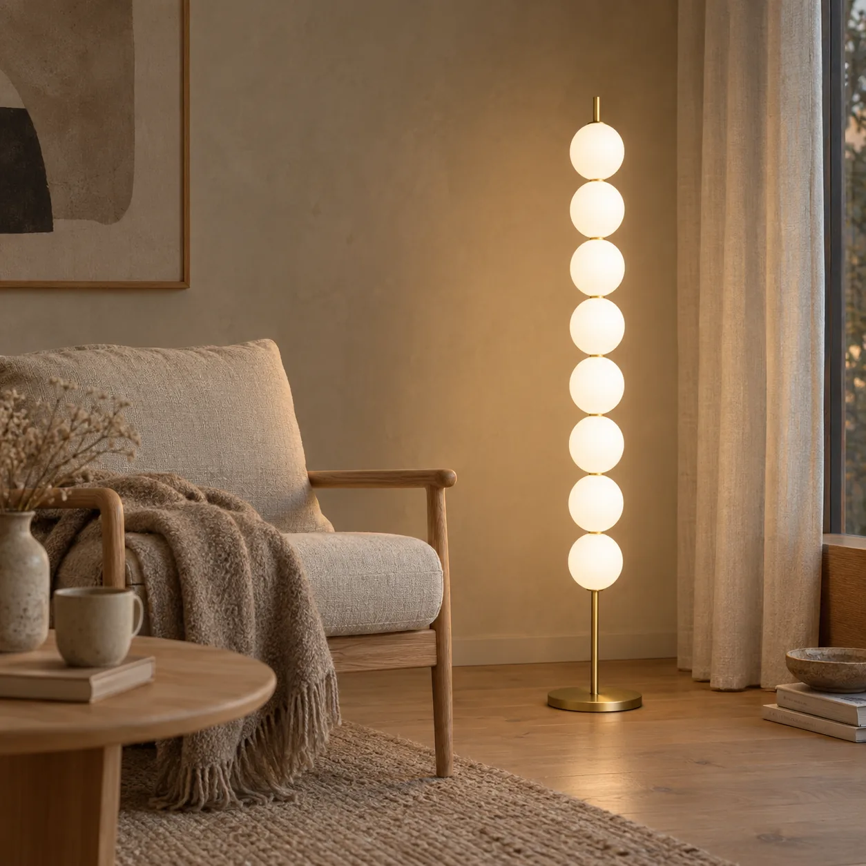 Glödra Nordic Messing Vloerlamp Statementlamp