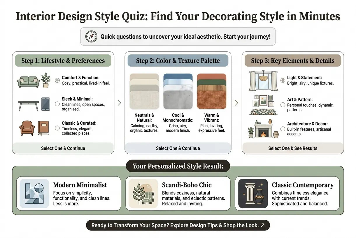 Interior Design Style Quiz: Find Your Decorating Style in Minutes - infographic