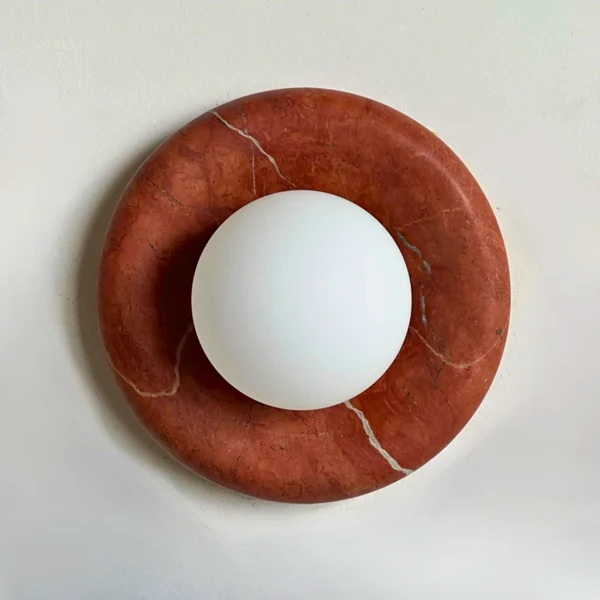 Marvei Rode Marmeren Wandlamp Moderne Luxe Verlichting