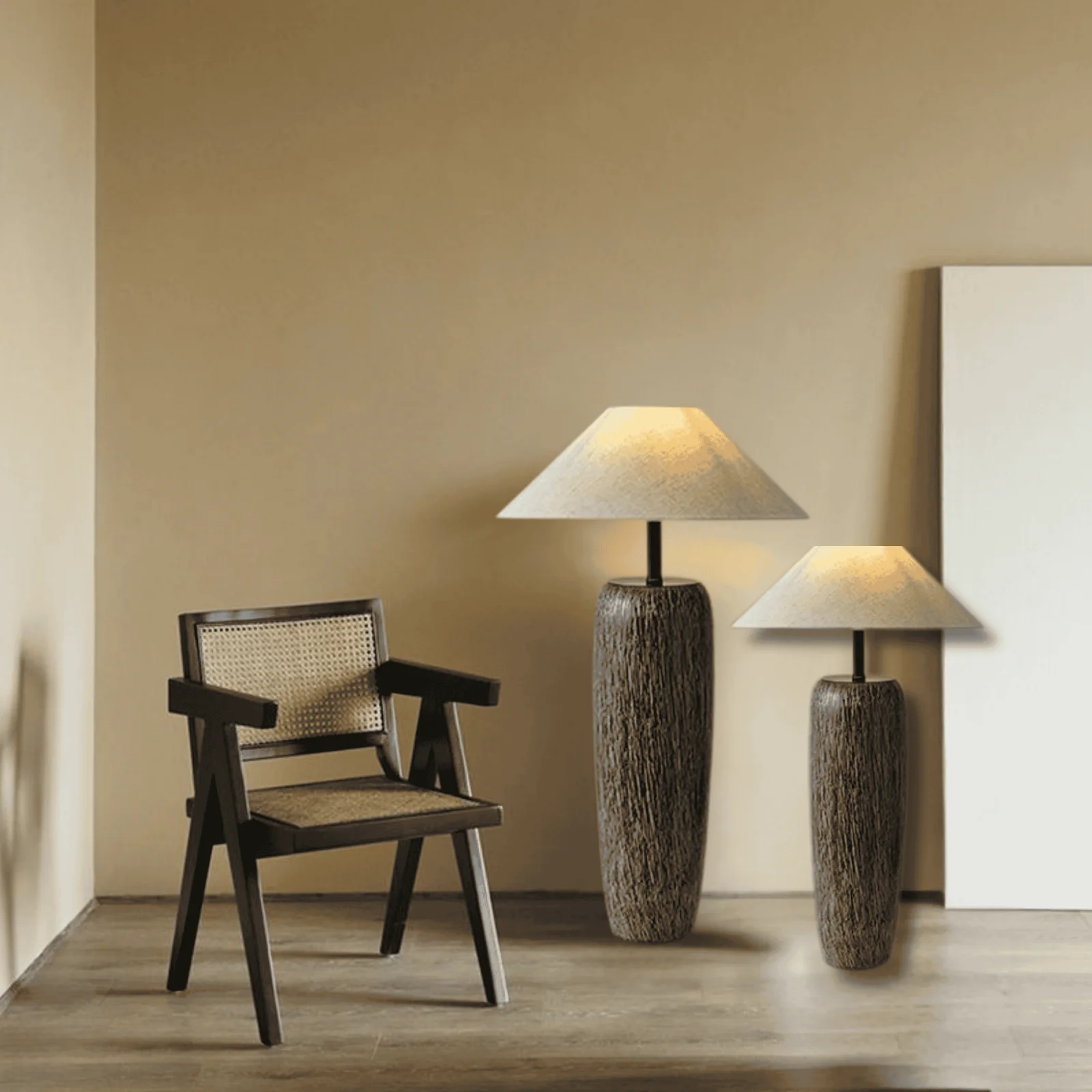 Japanese Ceramic Floor Lamp Vintage Nordic Design, Lamps, Vasten Artisan