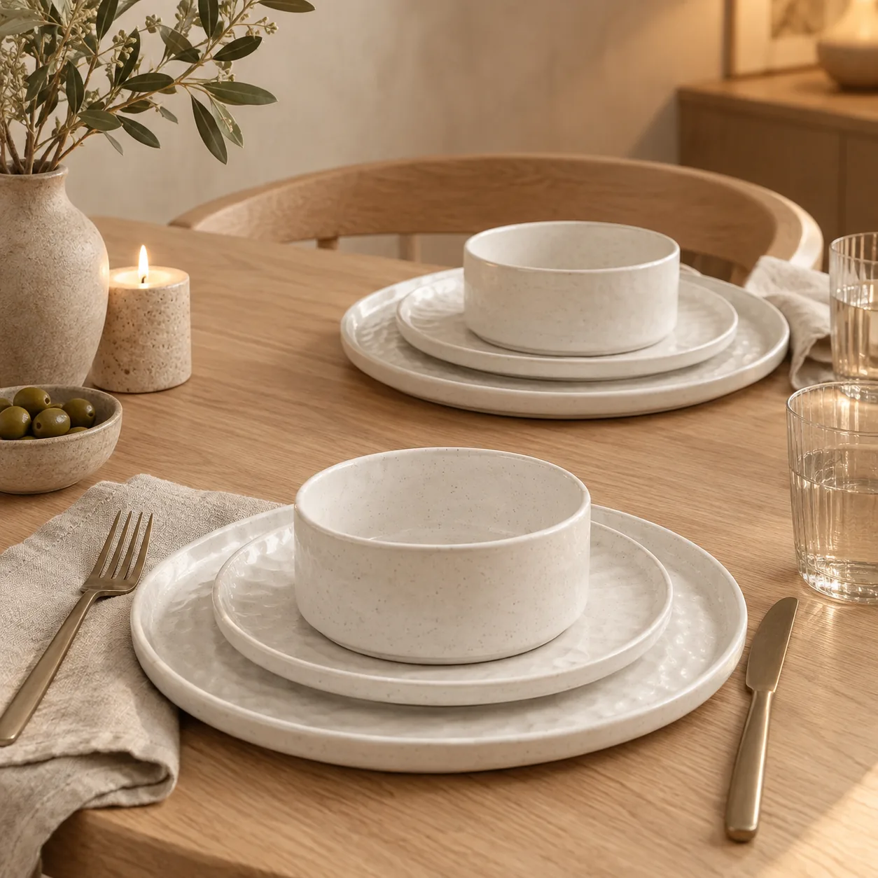 Bylgja Ripple Glaze Aardewerk Dinerset