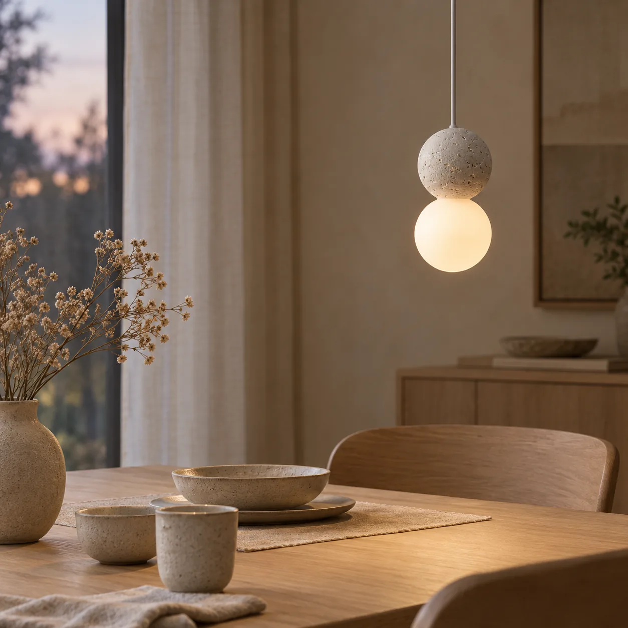 Grusten Minimalistische Terrazzo Hanglamp