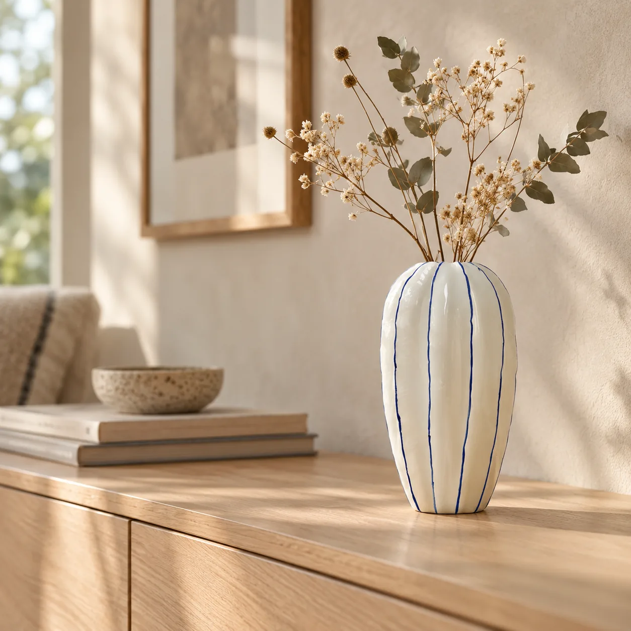 Blomra handgemaakte porseleinen sculpturale vaas