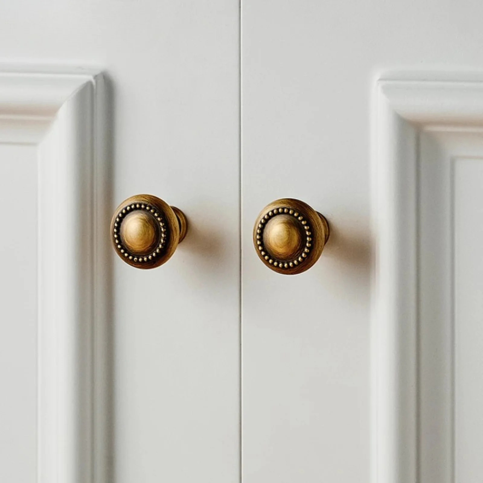 Olvra Antique Brass Vintage Cabinet Pull Handle, Knobs & Handles, Solid