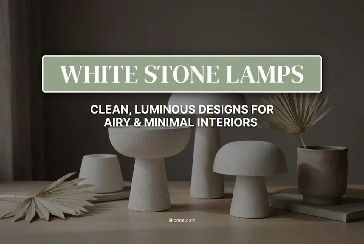 Witte stenen lampen: schone, lichtgevende ontwerpen voor luchtige en minimalistische interieurs