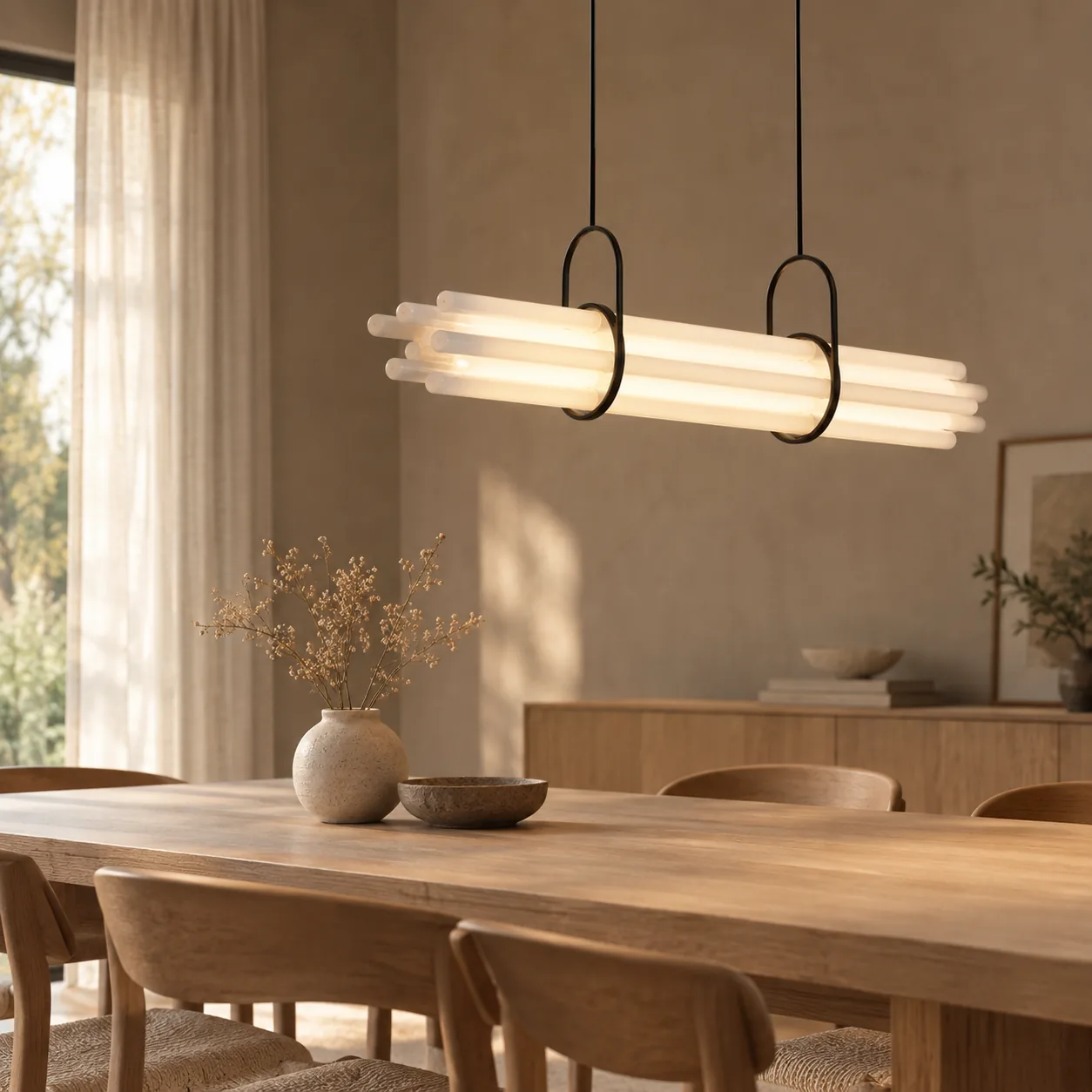 Linne Moderne Lineaire Hanglamp in Aluminium
