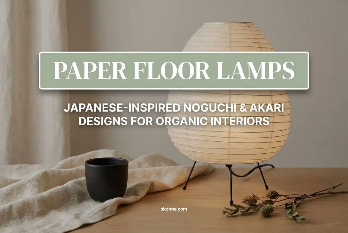 Papieren vloerlampen: op Japan geïnspireerde, Noguchi & Akari ontwerpen voor organische interieurs
