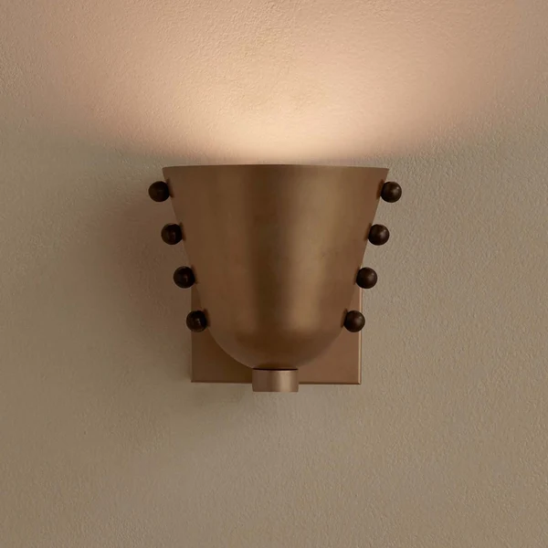 Glodbu Retro-Wandlampe aus massivem Kupfer im Hufeisendesign