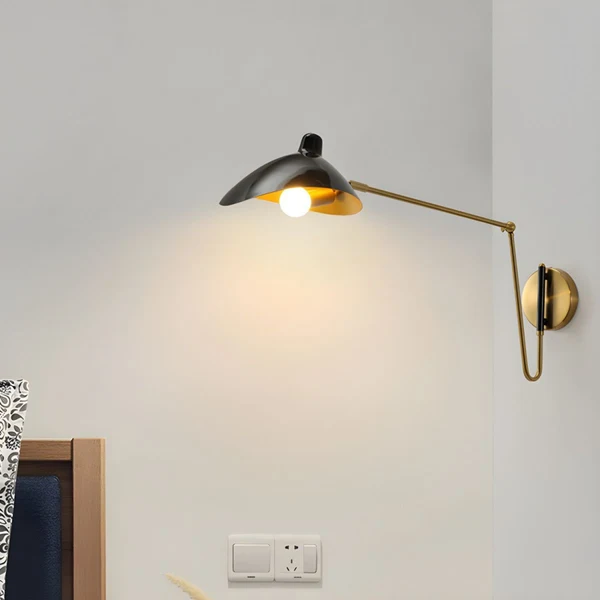 Eldvik Draaibare Industriële Metalen Wandlamp