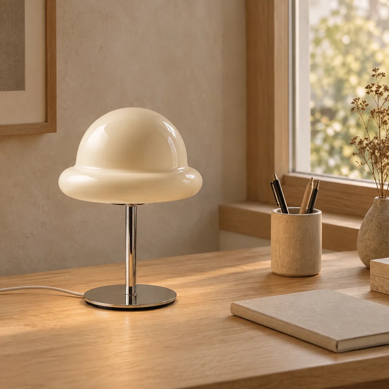 Svampa Retro Glazen Paddenstoellamp Dimbaar LED