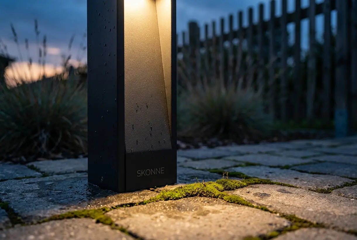 Scandinavisch paallichtarmatuur voor buiten opritverlichting