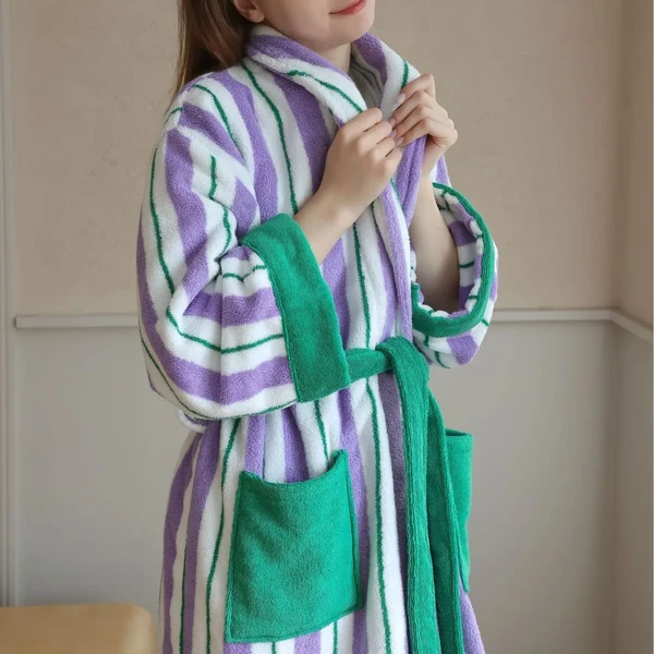 Mjuka Luxury Organic Cotton Jacquard Bathrobe