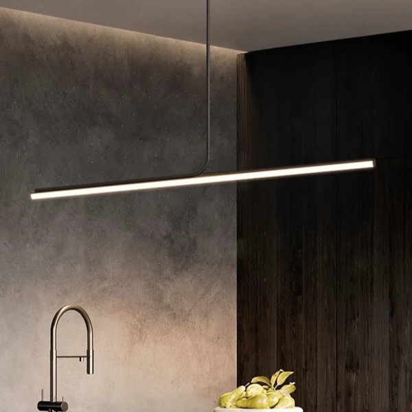 Strekk Nordic Mat Zwart Lineaire Hanglamp