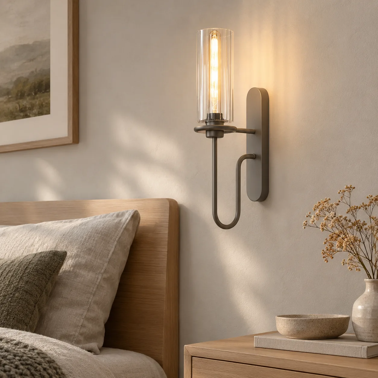 Skygge Nordic Glazen Wandlamp Sfeerverlichting