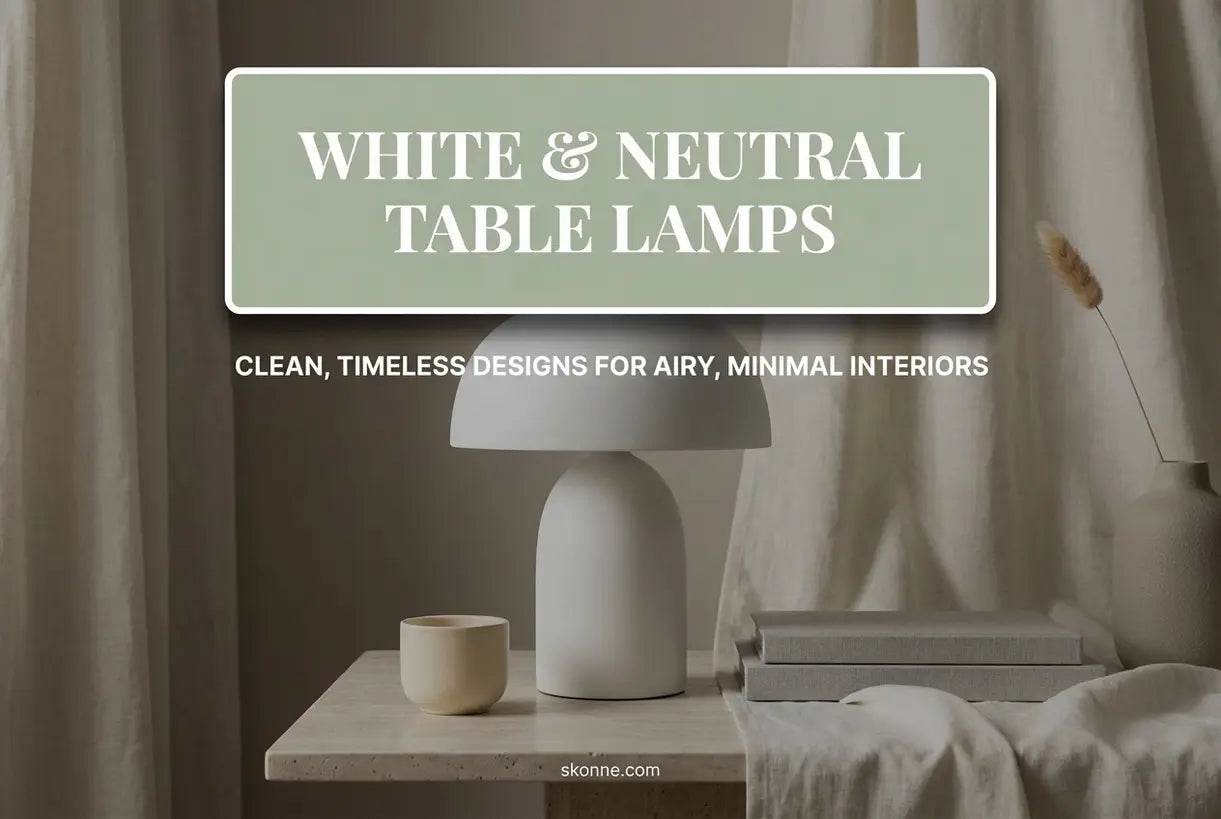 Witte & Neutrale Tafellampen: Strakke, Tijdloze Ontwerpen voor Luchtige, Minimale Interieurs