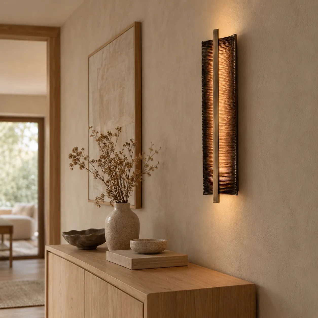 Kveld Art Deco Wandlamp van hars in Scandinavisch design