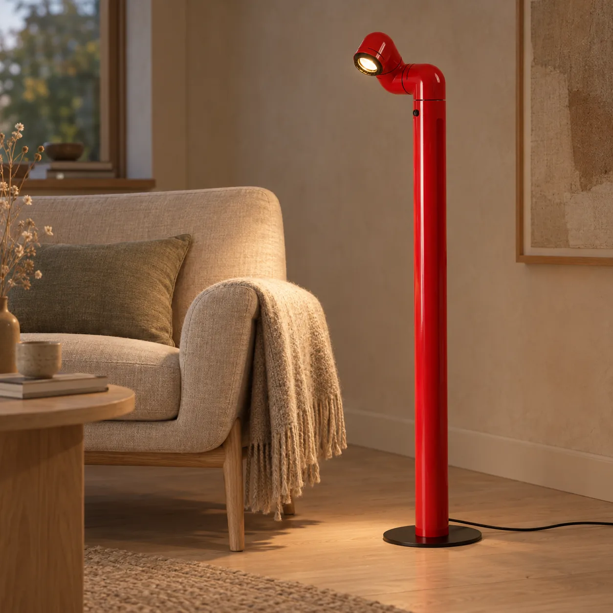 Glöda Art Deco Vloerlamp met Dubbele Verlichting