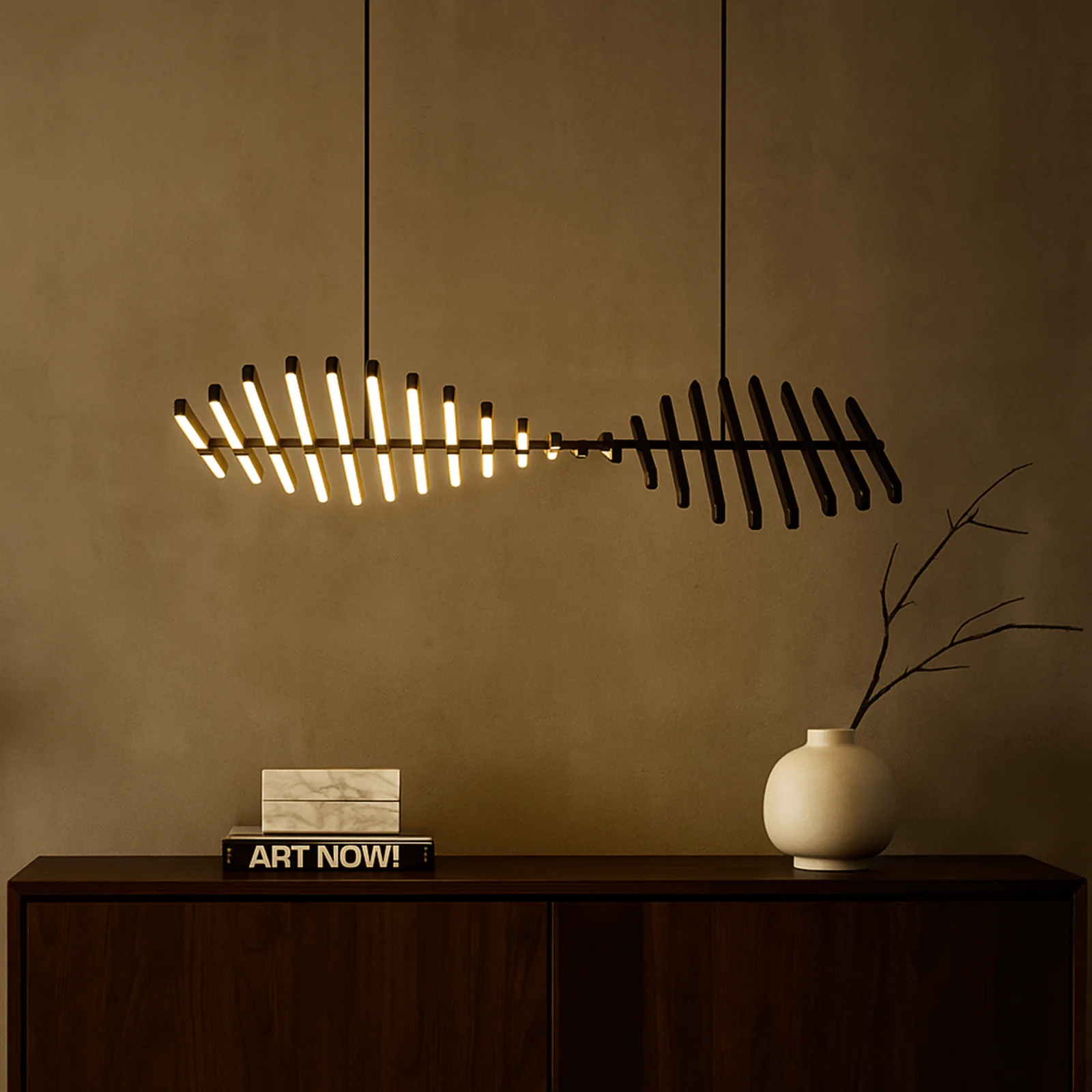 Black Dimmable LED Chandelier | Modern Ceiling Light, Small, Chandeliers, Nattbue