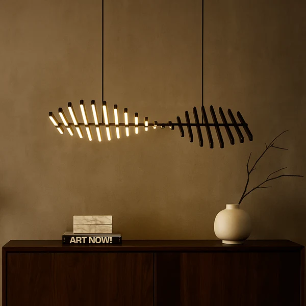 Nattbue Dimmerbare Zwarte Moderne LED Kroonluchter