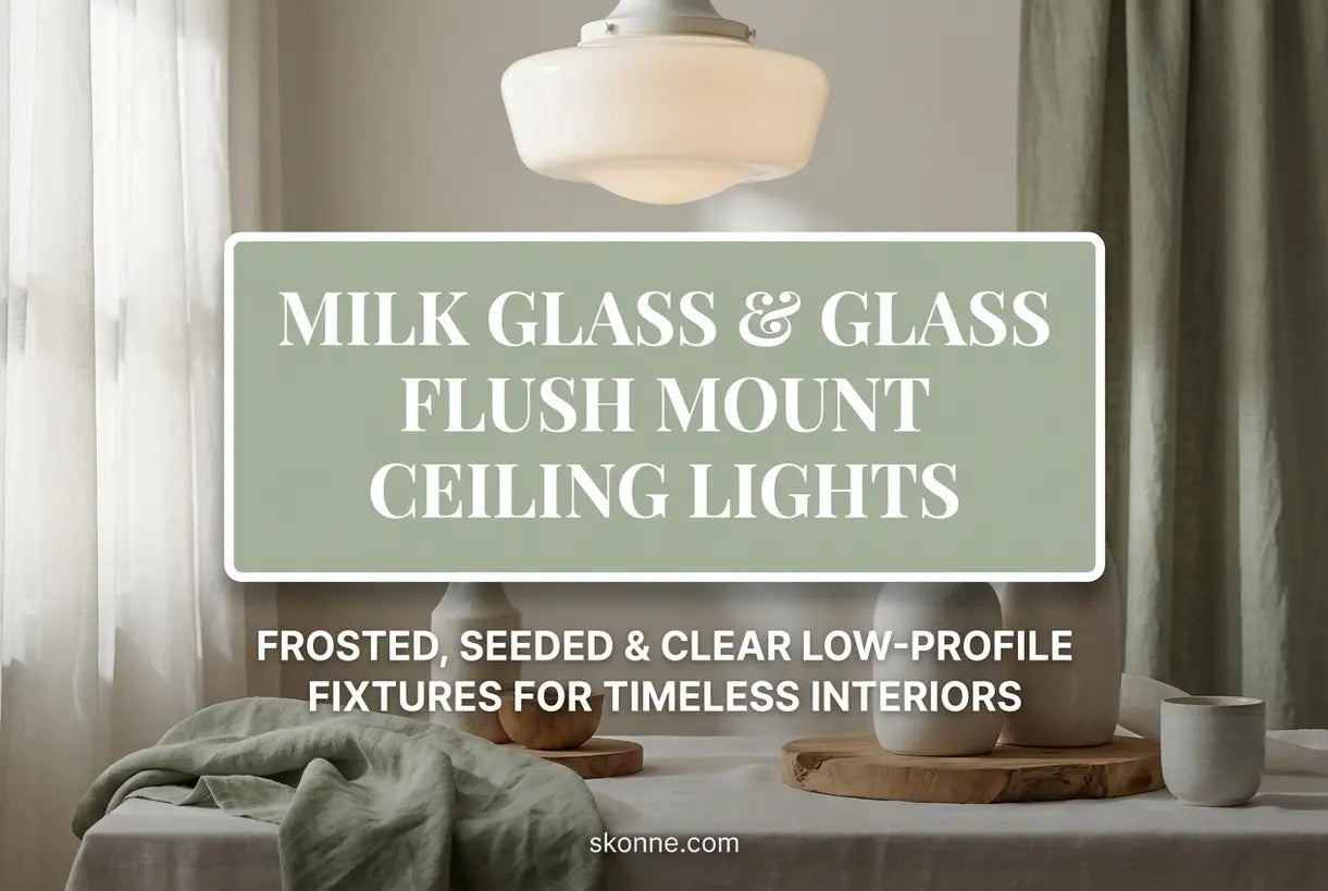 Melkglas & Glazen Plafondlampen (Opbouw): Frosted, Seeded & Heldere Laagprofiel Armaturen voor Tijdloze Interieurs
