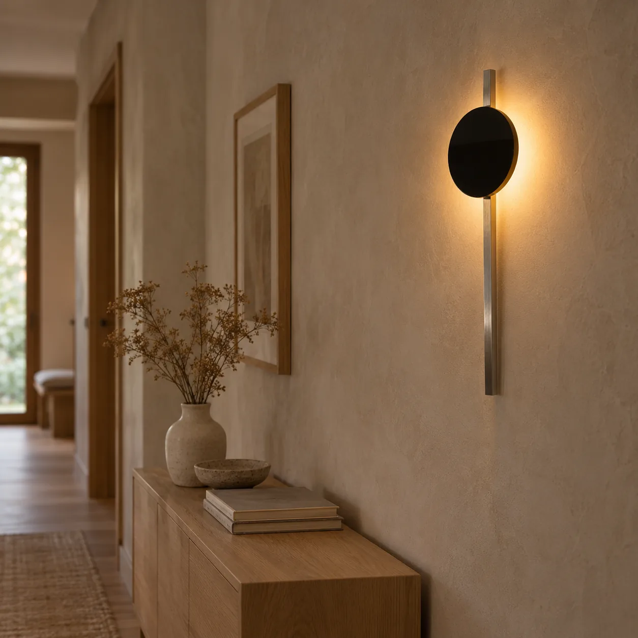 Glödra LED-Wandleuchte aus gebürstetem Edelstahl